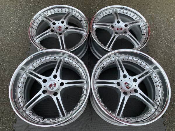 sada ULTRA RARE 3PC Forged 19X8.5/11.5 SSR GT3 Porsche 911 997, dovoz Kanada — foto 5 z 5
