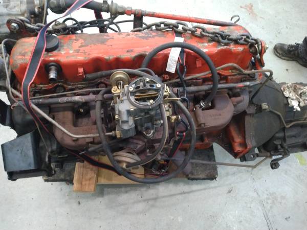 straight 6 chevy and powerglide trans low miles ENG/TRANS ONLY, dovoz USA — foto 3 z 4