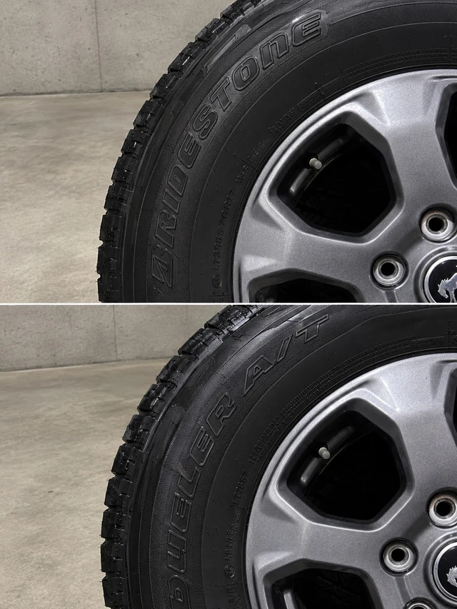 Bridgestone Dueler A/T 255/75/R17 Tires with Ford Bronco wheels, dovoz Kanada — foto 3 z 4