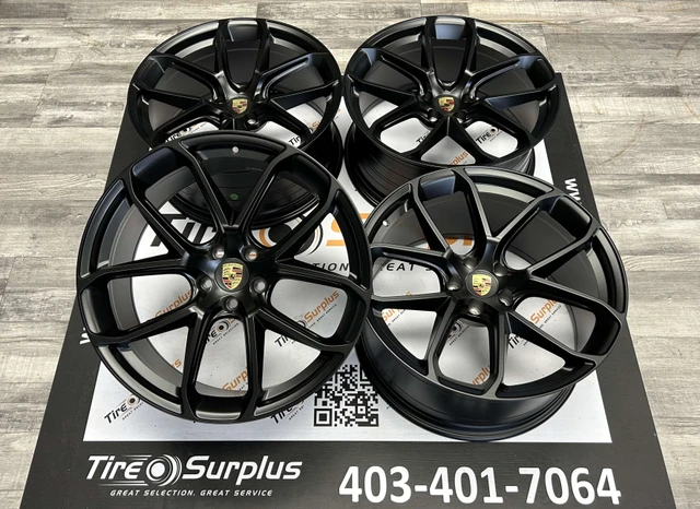20" Porsche P11 Satin Black Staggered Rims 5x112 - Porsche Macan, černá, dovoz Kanada — foto 3 z 5