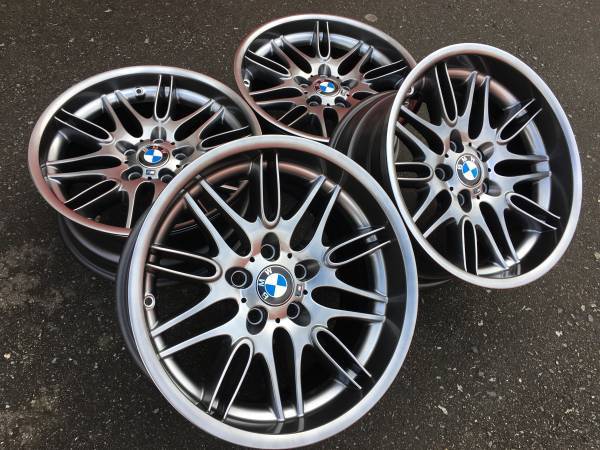 sada ULTRA RARE Genuine OE 18" BMW E39 M5 Style 65 rims, dovoz Kanada — foto 4 z 5