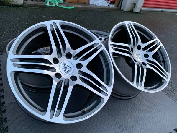 sada OE FORGED 19X8/9.5 Porsche Boxster/Cayman rims exc cond, dovoz Kanada — foto 2 z 5