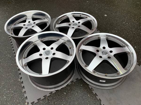 Set of NICE AfterMarket 20" Porsche Lenso Renn Sport rims L New, dovoz Kanada — foto 5 z 5