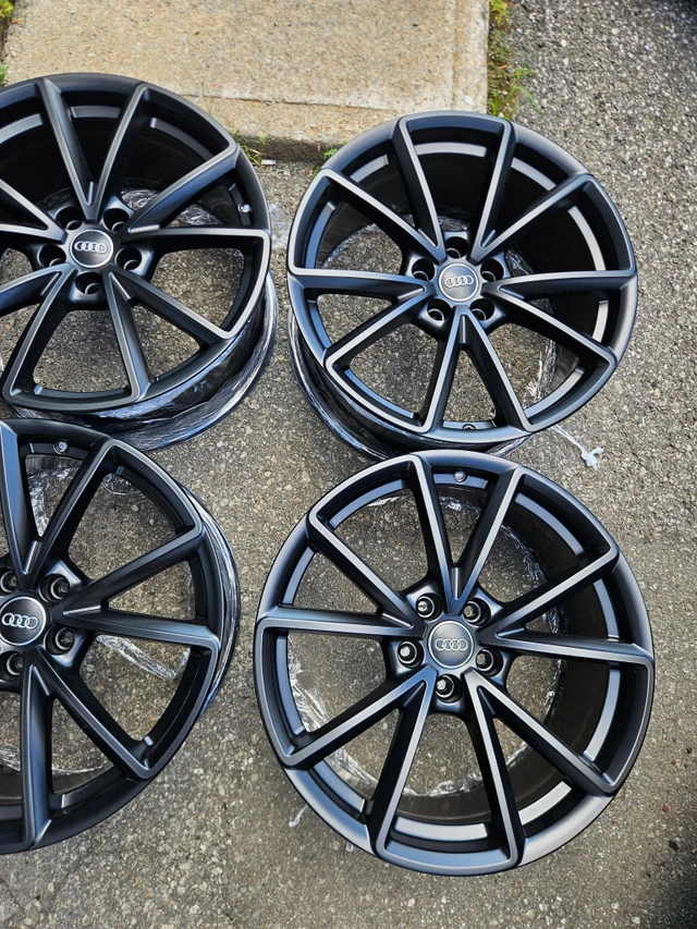 19" Audi S4 OE Wheels - 5x112 - Satin Black, černá, dovoz Kanada — foto 3 z 5