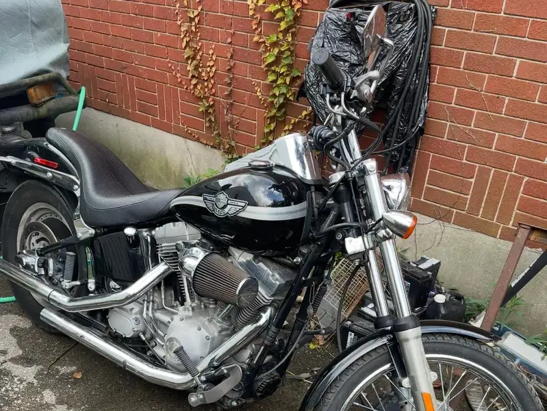 2003 Harley-Davidson Softail FXSTS, černá, 32 000 km, dovoz Kanada — foto 2 z 2