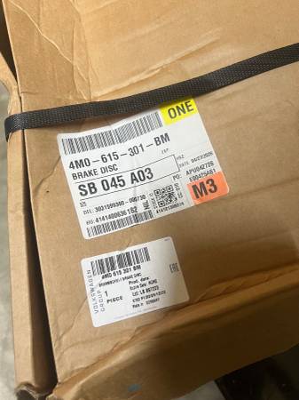 Brand New OE Audi SQ8 přední & zadní Brake Rotors (Complete 4-Rotor Set, dovoz USA — foto 5 z 8