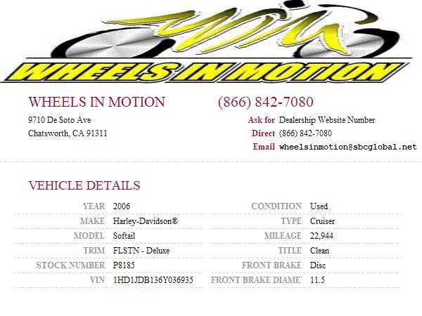 2006 Harley-Davidson, dovoz USA — foto 3 z 3