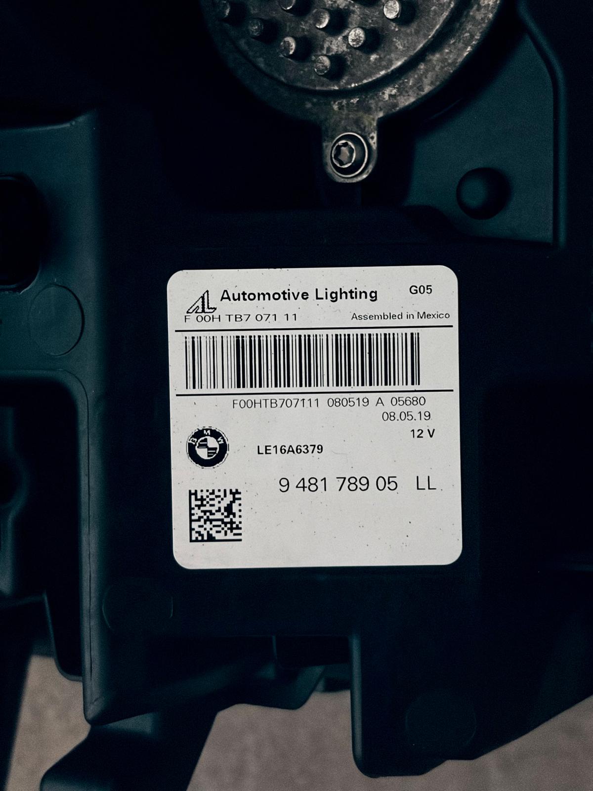 světlomet LED LASER do BMW X5 X6 G05 se všemi moduly, originál díl OE, dovoz Skladem v EU — foto 12 z 12