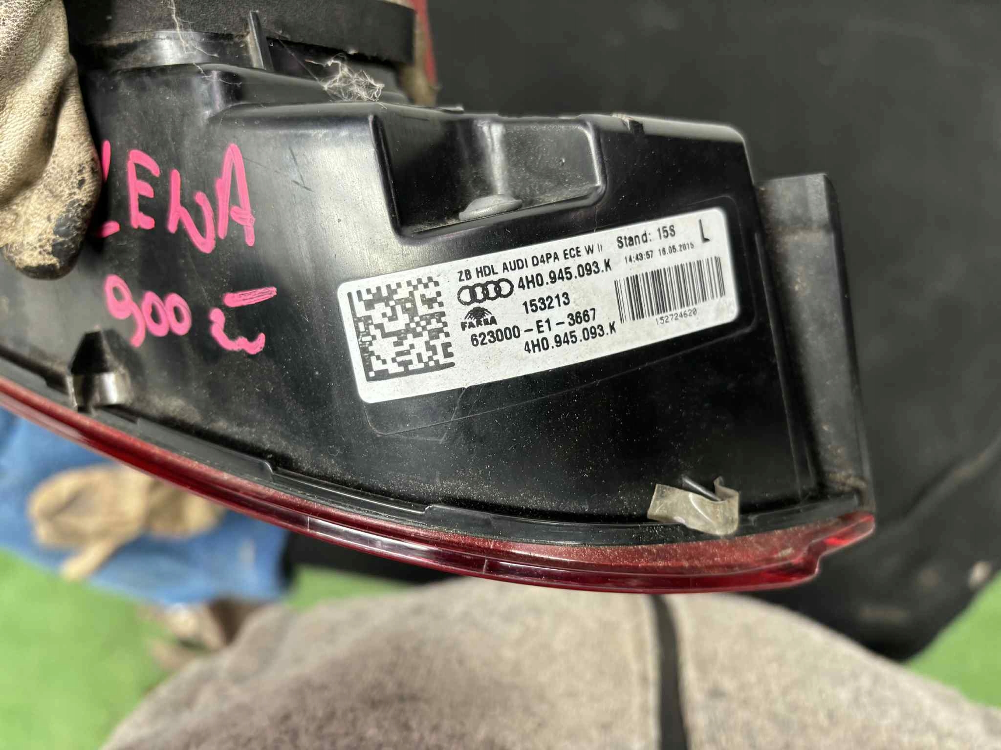 Audi OE 4H0945093K světlomet zadní zespolona, Skladem v EU — foto 3 z 3