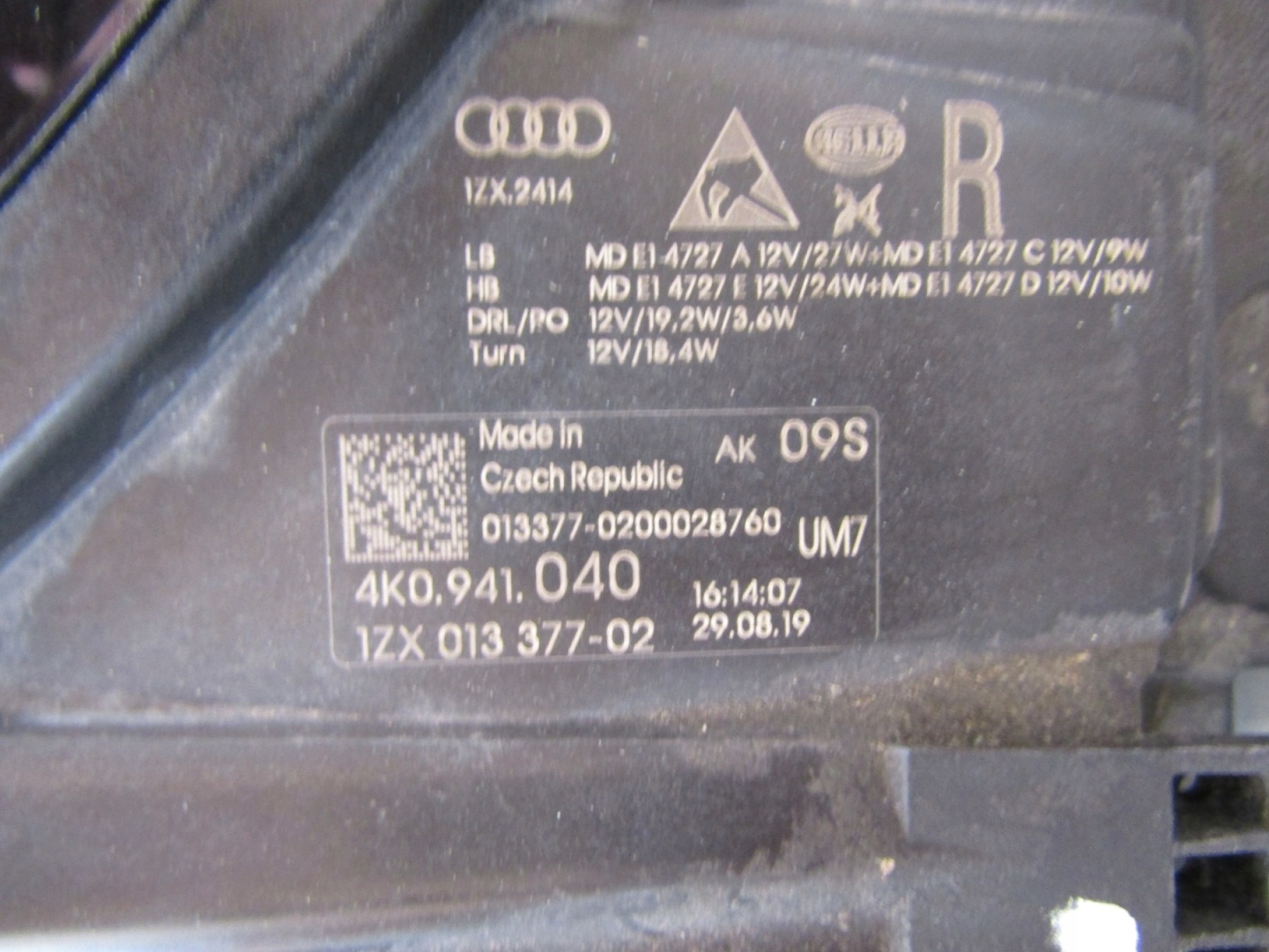 Audi A6 4k C8 světlomet pravá Matrix Beam 4k0941040, Skladem v EU — foto 7 z 7