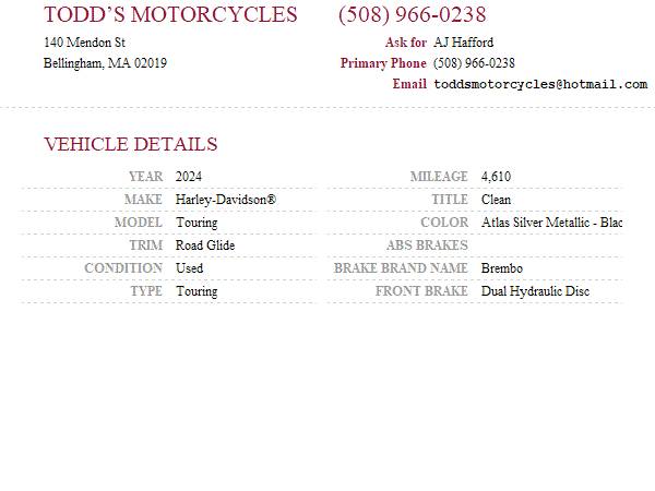 2024 Harley-Davidson, stříbrná, dovoz USA — foto 11 z 11