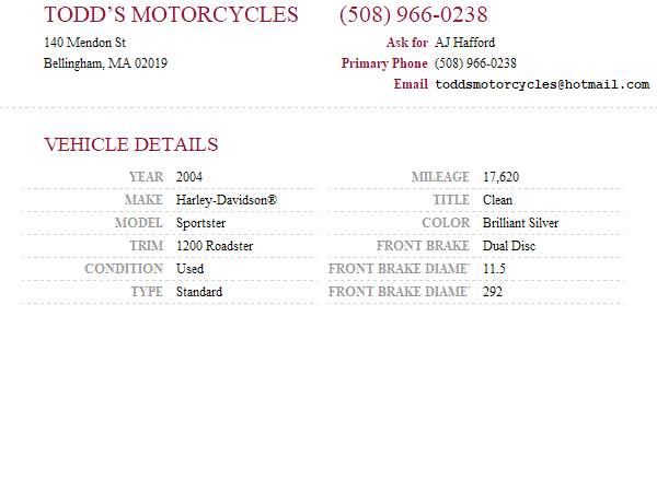2004 Harley-Davidson, stříbrná, dovoz USA — foto 11 z 11