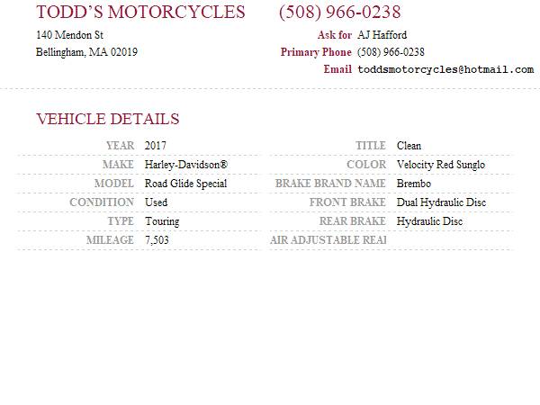 2017 Harley-Davidson, červená, dovoz USA — foto 11 z 11