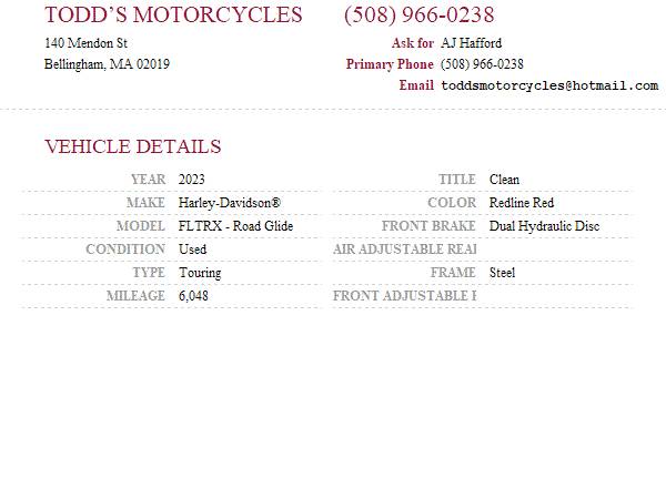 2023 Harley-Davidson, červená, dovoz USA — foto 11 z 11