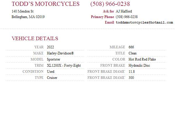2022 Harley-Davidson, červená, dovoz USA — foto 11 z 11