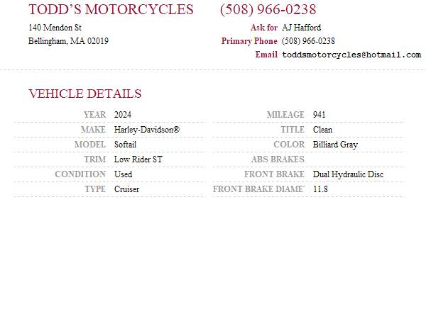 2024 Harley-Davidson, šedá, dovoz USA — foto 2 z 2