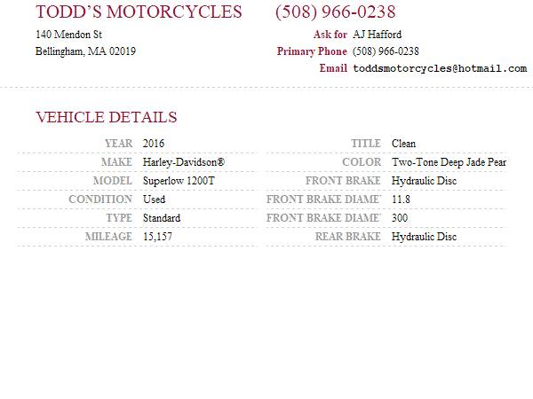 2016 Harley-Davidson, dovoz USA — foto 11 z 11