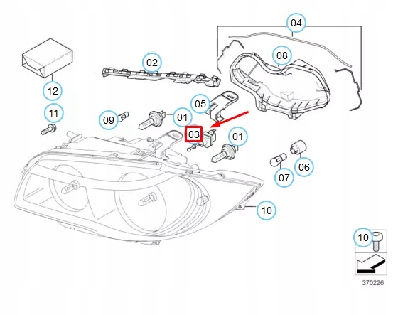 BMW 1 E81 motor elektrického Poziomowania světlometů 63117207574, Skladem v EU — foto 9 z 14
