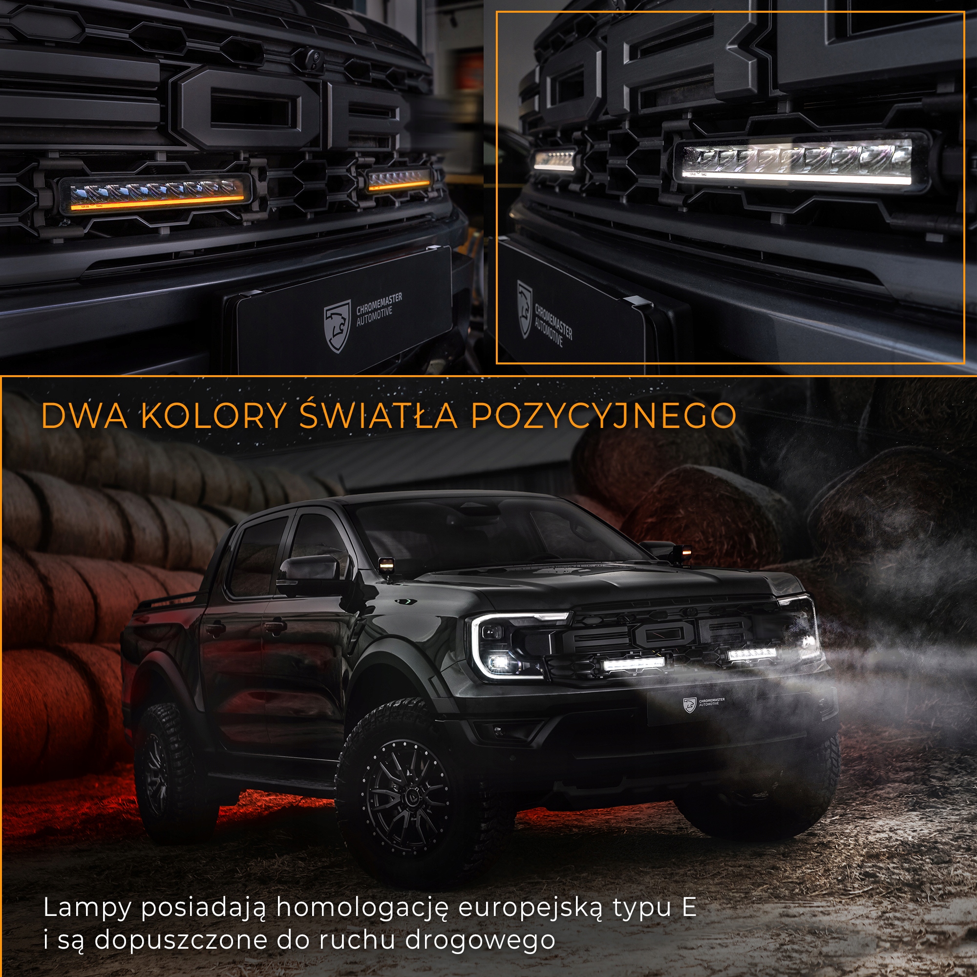 LED BAR sada světel osvětlení LED w grill do FORD RANGER IV 2022, dovoz Skladem v EU — foto 4 z 9