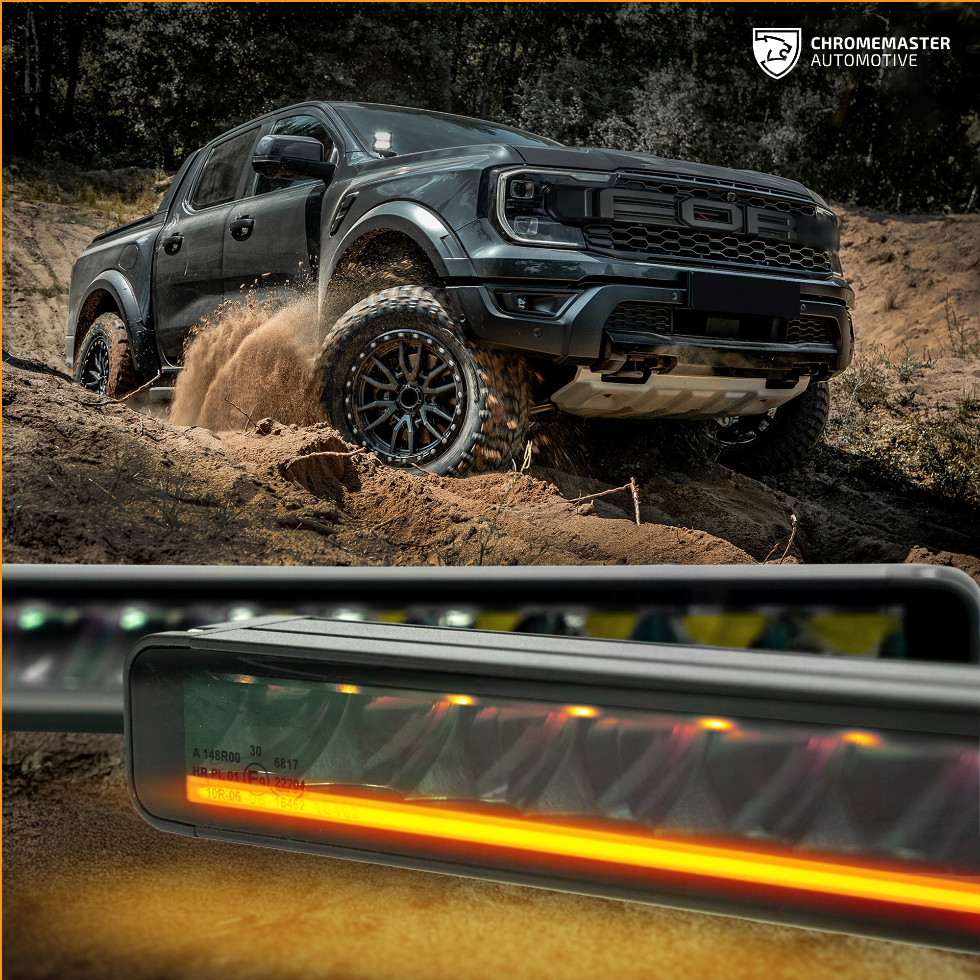 LED BAR sada světel osvětlení LED w grill do FORD RANGER IV 2022, dovoz Skladem v EU — foto 7 z 9