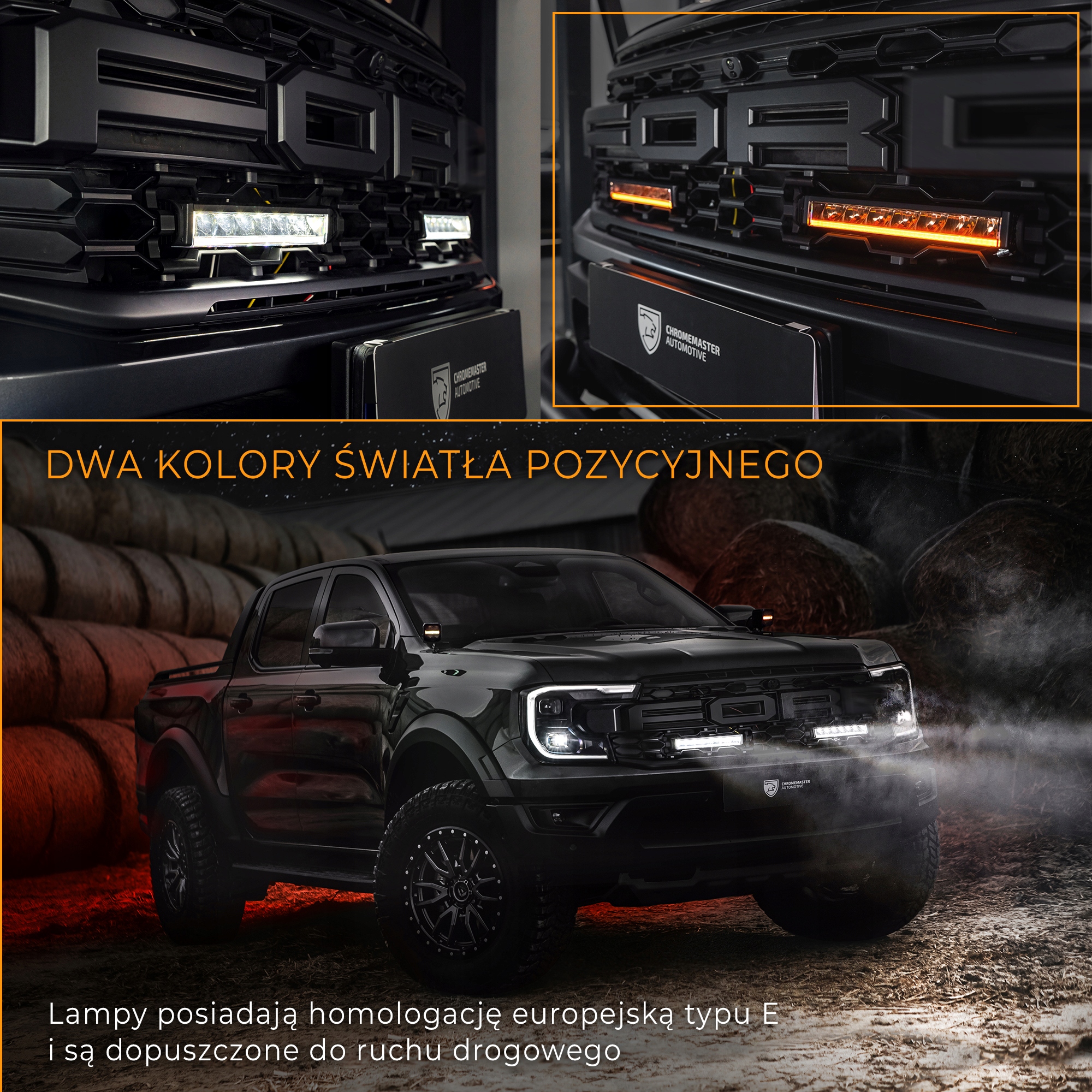 LED BAR sada světel osvětlení LED w grill na FORD RANGER IV 2022, Skladem v EU — foto 4 z 9