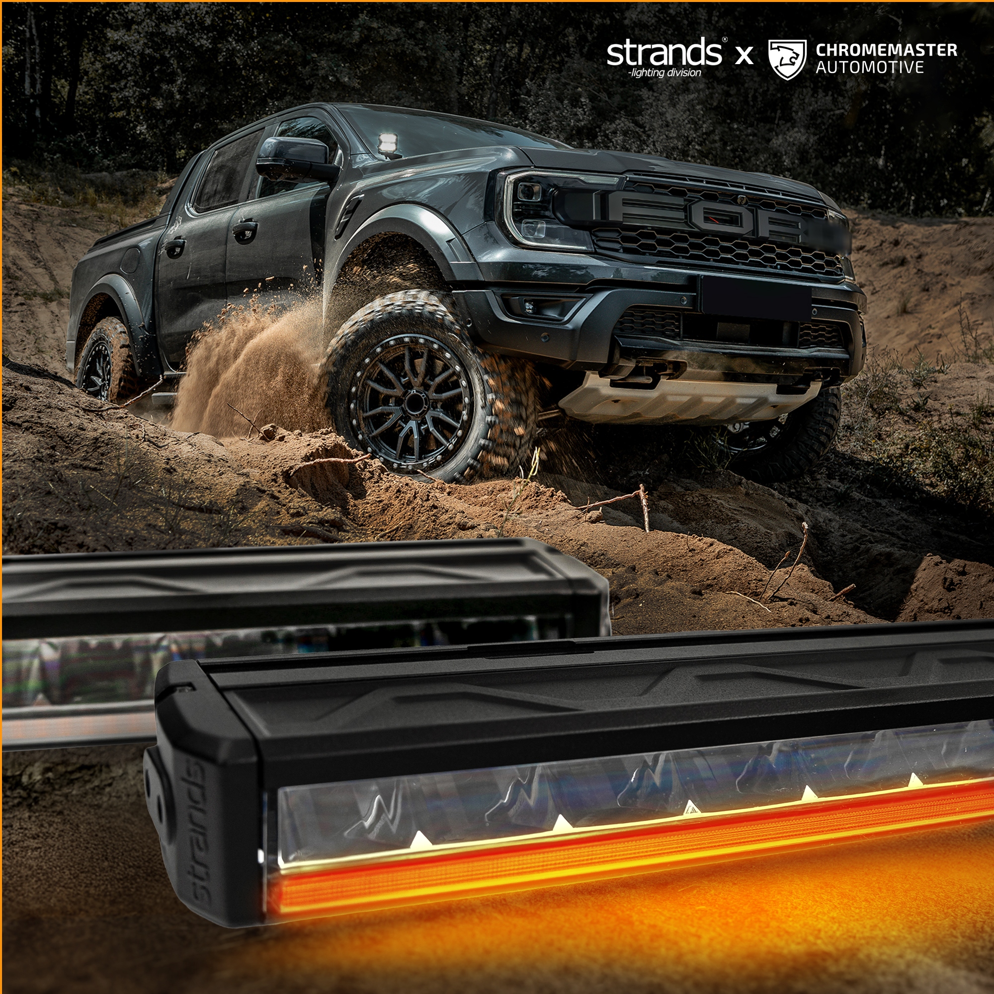 LED BAR sada světel osvětlení LED w grill na FORD RANGER IV 2022, Skladem v EU — foto 7 z 9