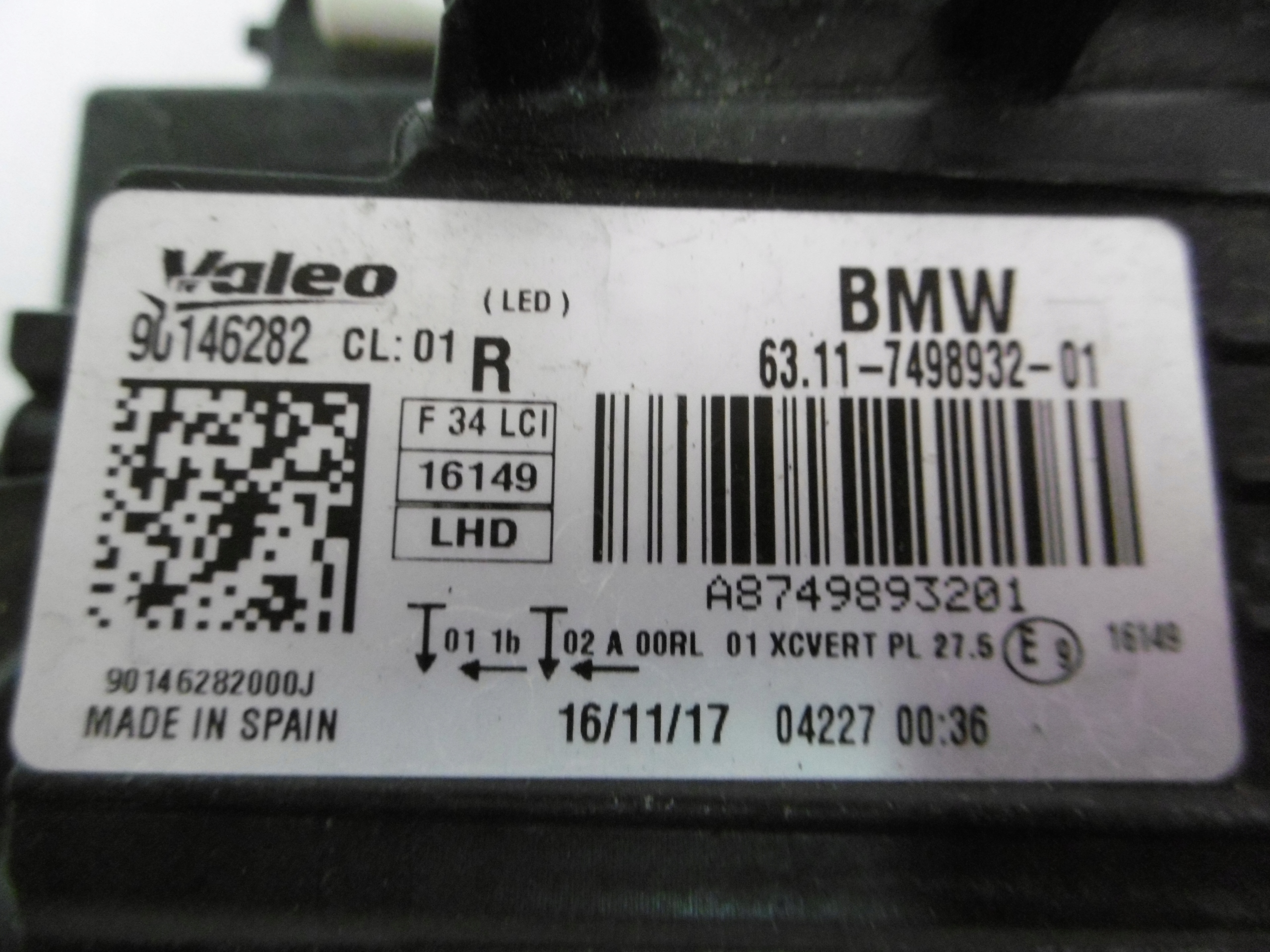 BMW OE 7408704 přední světlomet pravá, dovoz Skladem v EU — foto 9 z 9