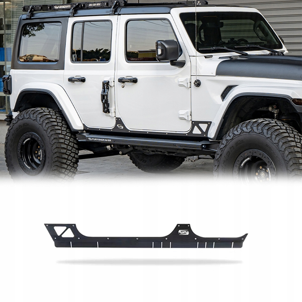 Ozdobne nakladki progów Jeep Wrangler JLU FURY, Skladem v EU — foto 1