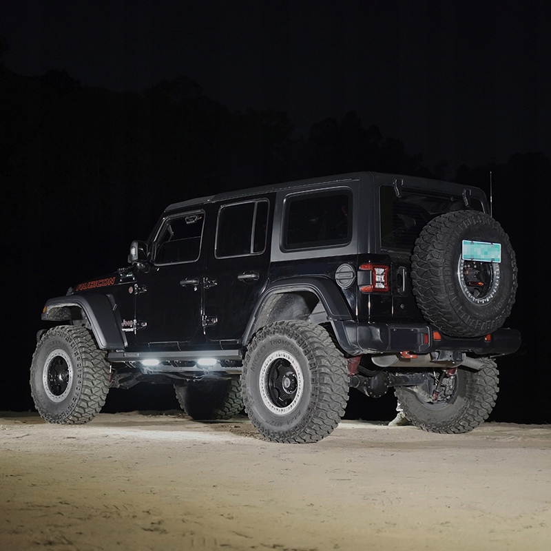 Progi stalowe z podswietleniem Jeep Wrangler JLU, Skladem v EU — foto 1