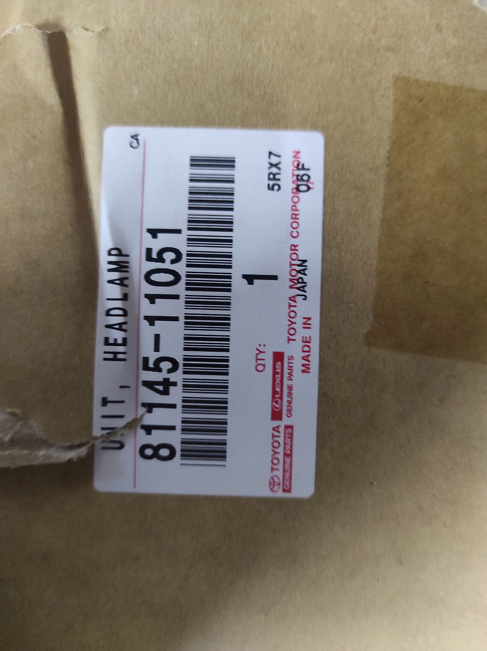 OE Lexus Lc500 světlomet přední levý 81185-11051 světlomet Lc 500, dovoz Skladem v EU — foto 7 z 7