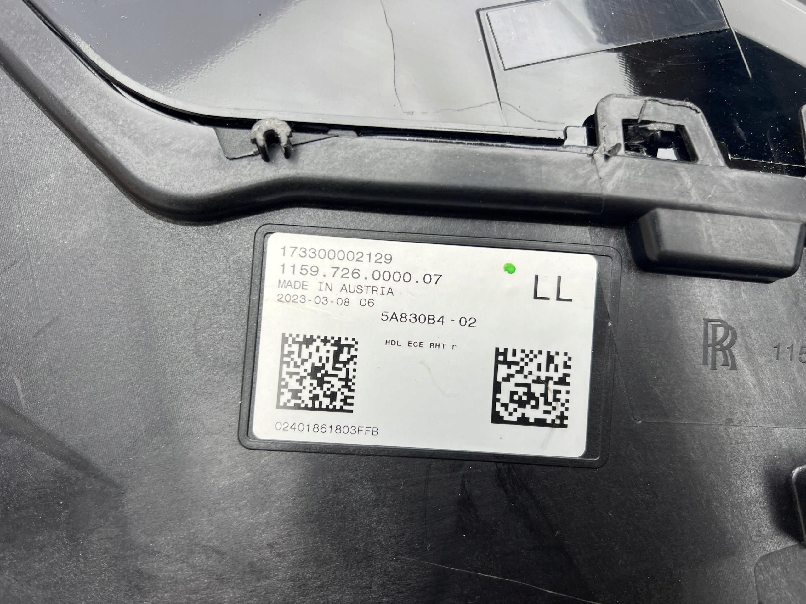Rolls Royce Spectre přední světlomet pravá FULL LED 5a830b4, dovoz Skladem v EU — foto 5 z 11