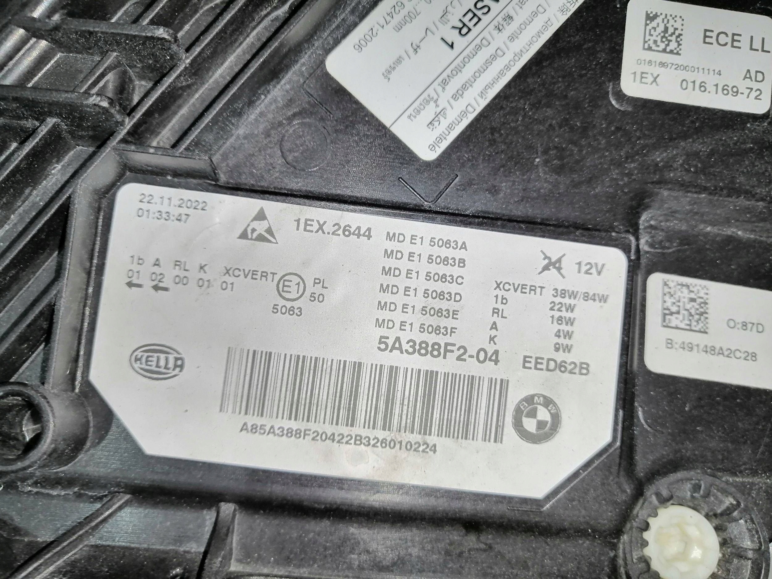 přední světlomet pravá BMW OE laserowa evropská, Skladem v EU — foto 7 z 10
