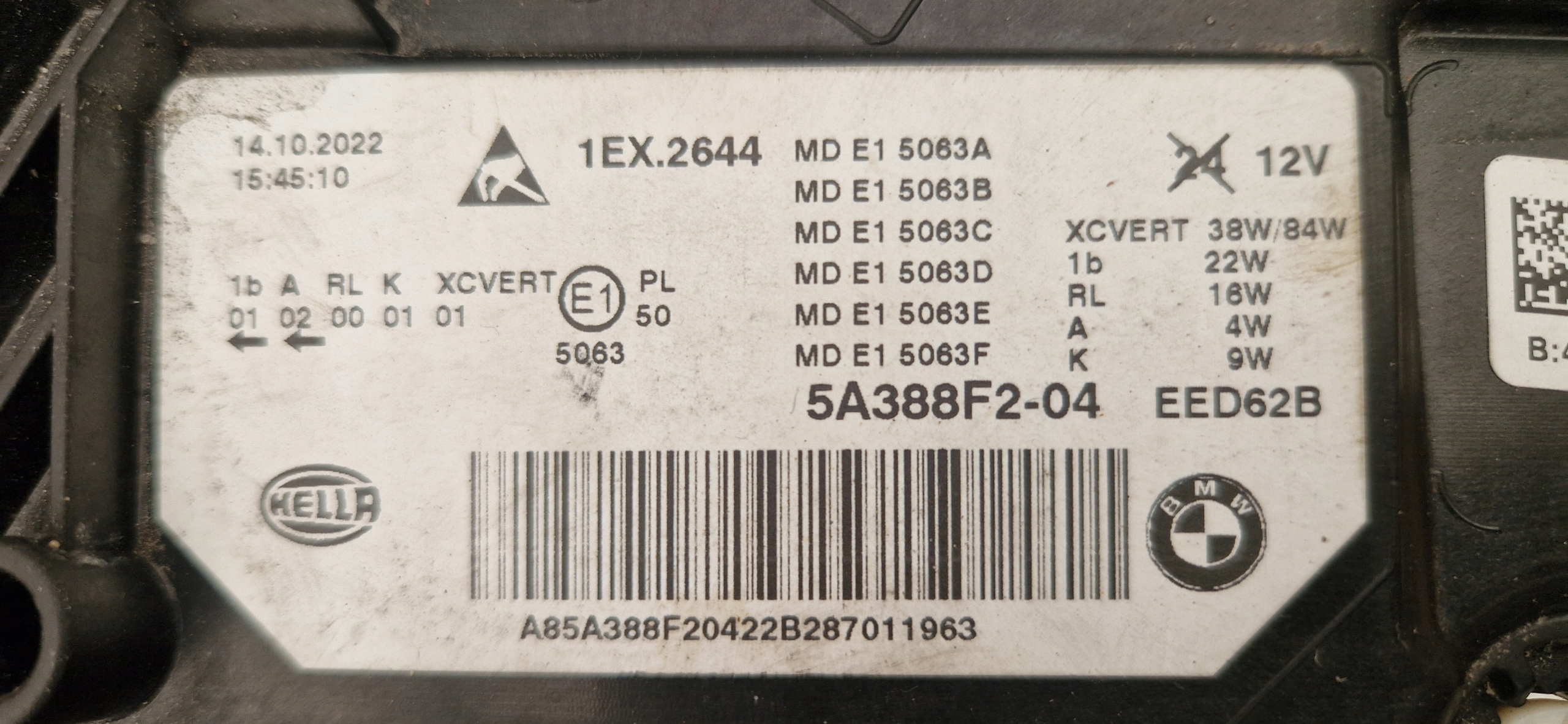 přední světlomet BMW OE laserowa pravá, elektrická regulacja, europejska, dovoz Skladem v EU — foto 6 z 7