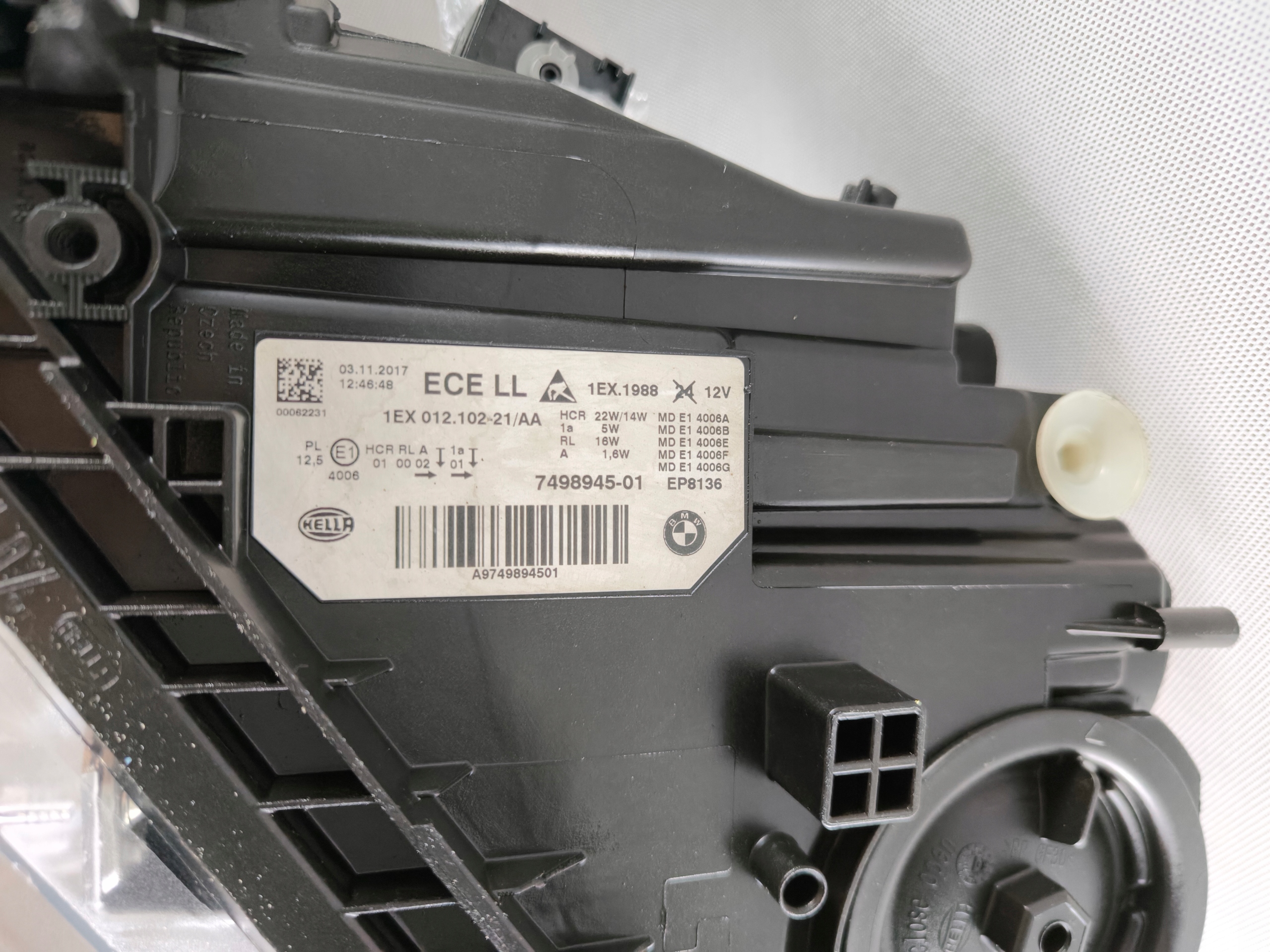 přední světlomet BMW OE LED evropská komplet levý i pravý z regulace elektrická, Skladem v EU — foto 10 z 12