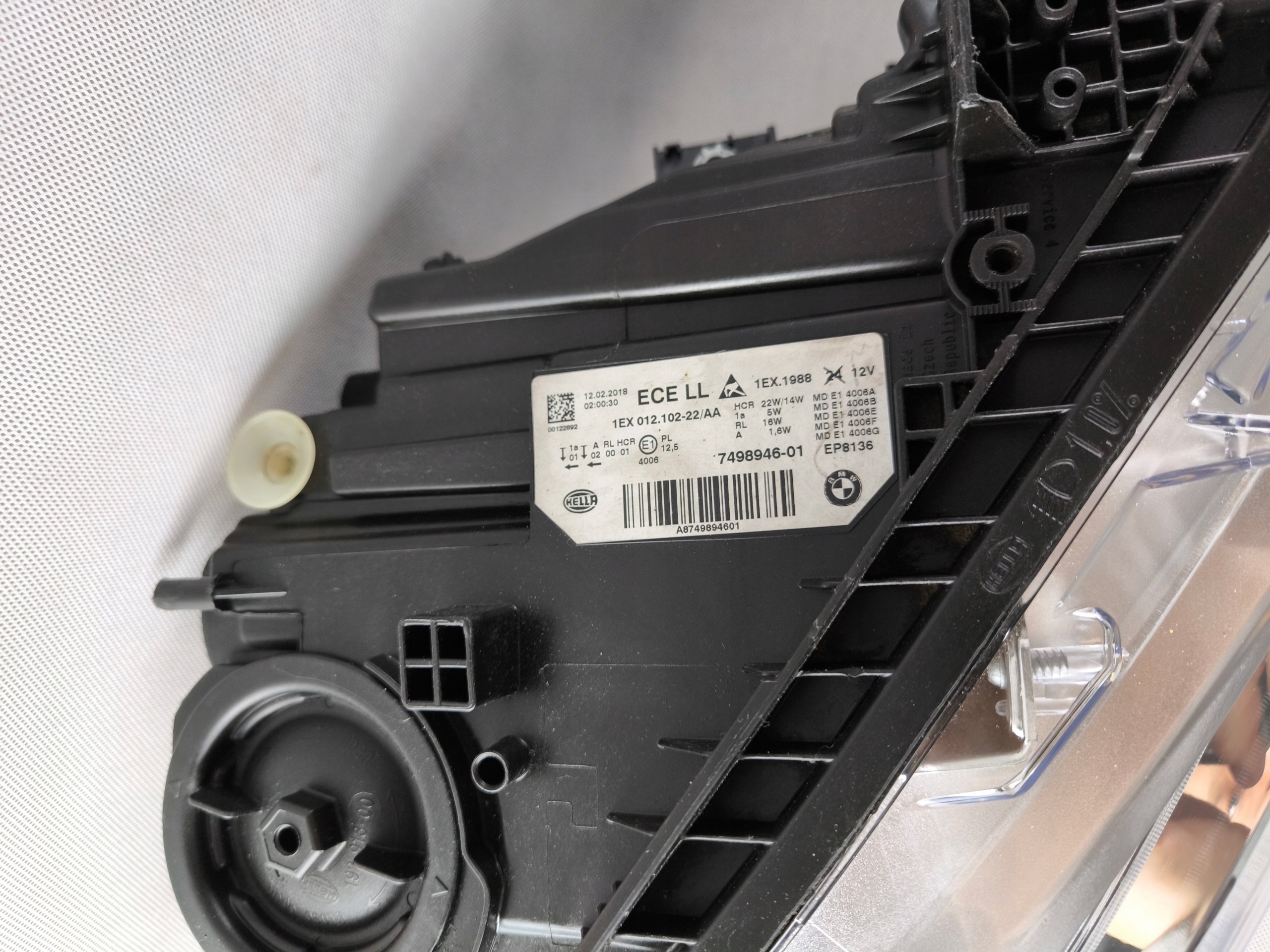 přední světlomet BMW OE LED evropská komplet levý i pravý z regulace elektrická, Skladem v EU — foto 9 z 12
