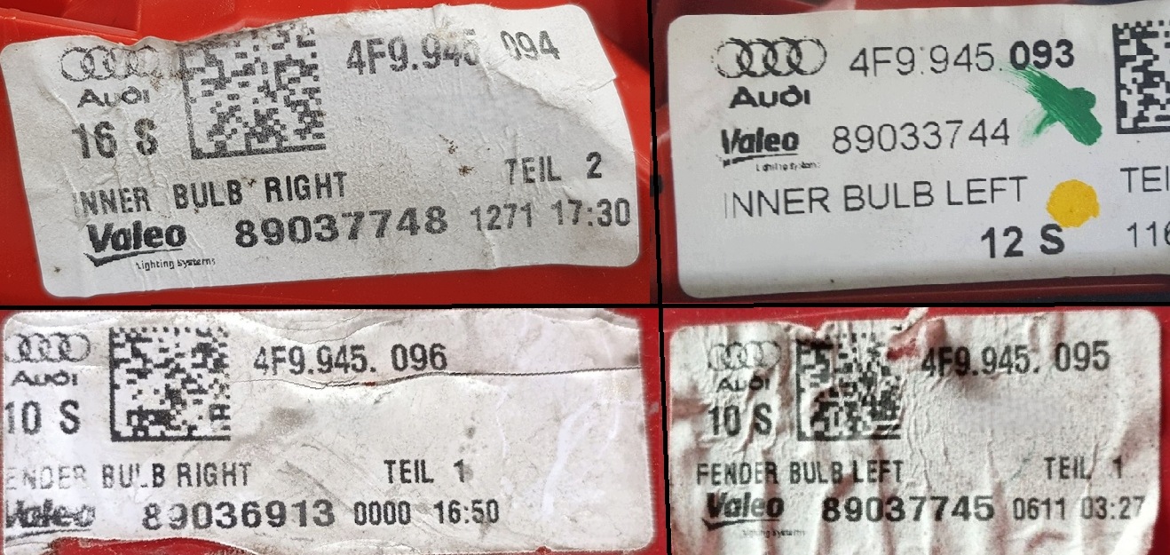 komplet Lamp zadní / - Audi A6 C6 - Kombi - 2004-2008 / - Sprawne - originál, dovoz Skladem v EU — foto 2 z 13