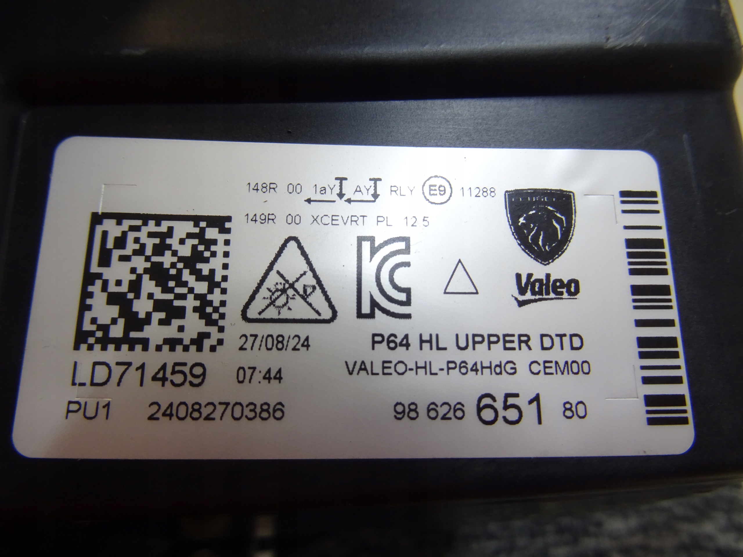 Peugeot 5008 Iii světlomet přední pravá FULL LED 9862665180 23r Llu, dovoz Skladem v EU — foto 11 z 11