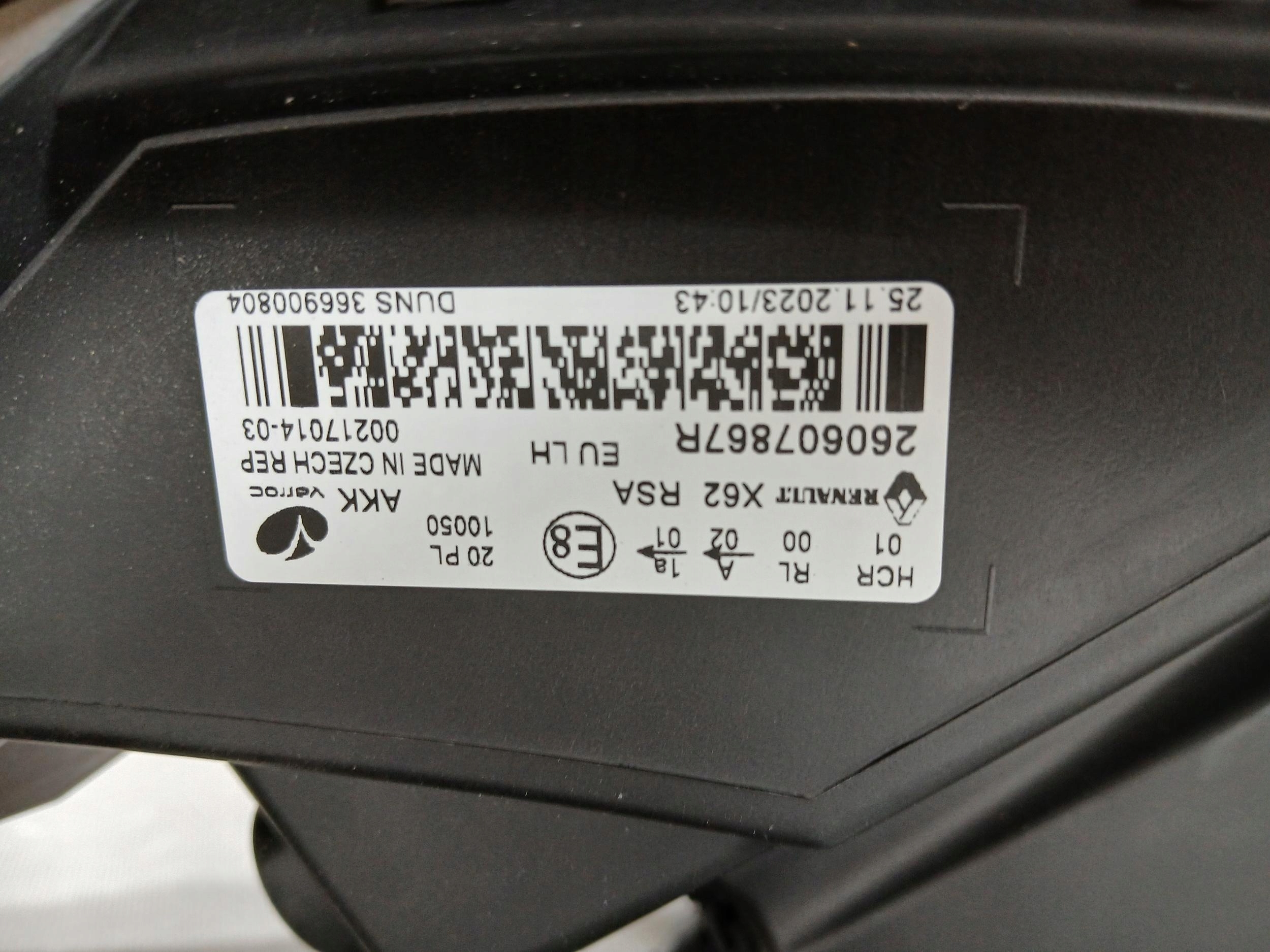 přední světlomet Renault levá originál elektrická 260607867R, Skladem v EU — foto 3 z 15