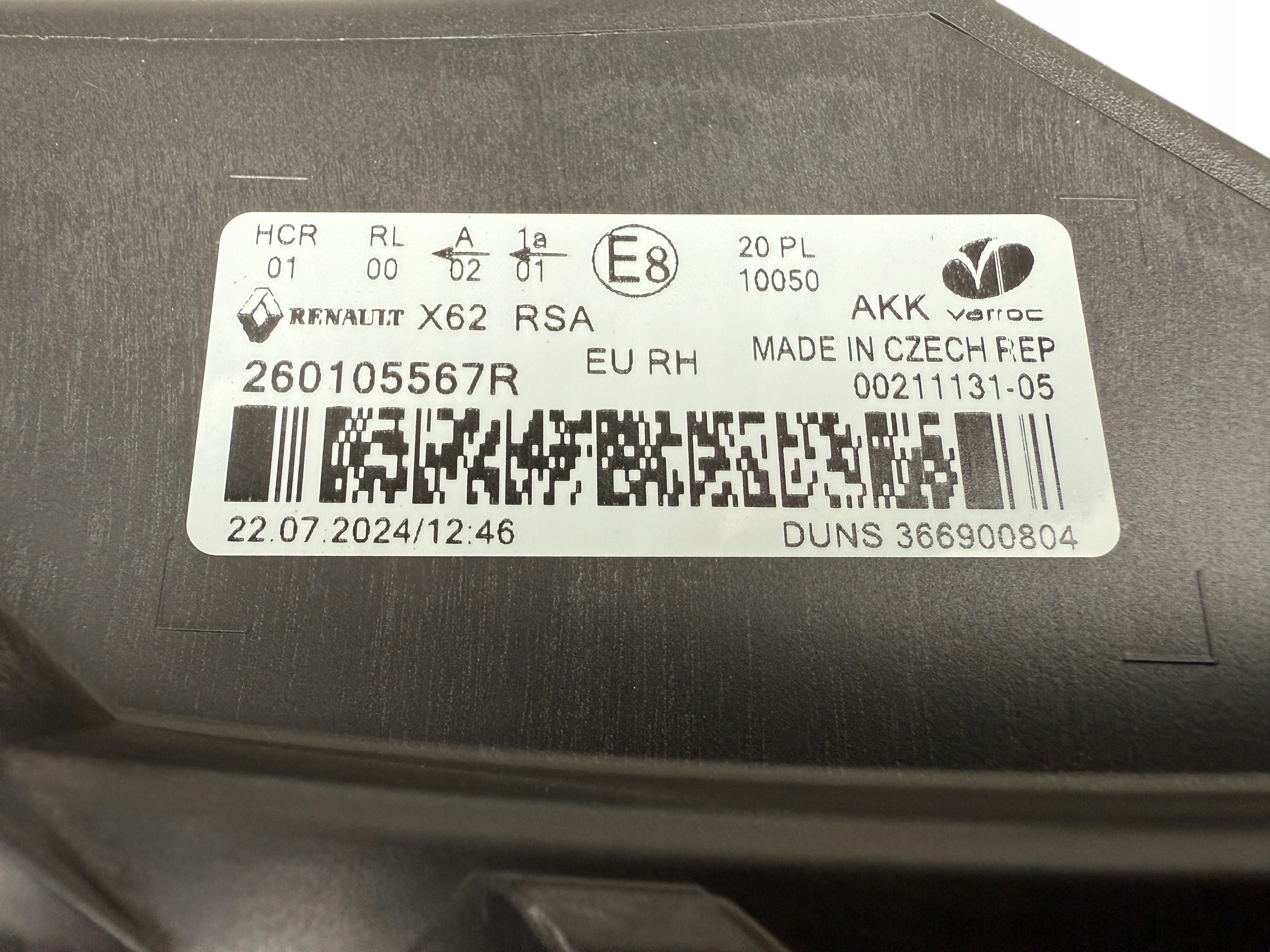 přední světlomet Renault LED pravá originál 260105567R, Skladem v EU — foto 3 z 5
