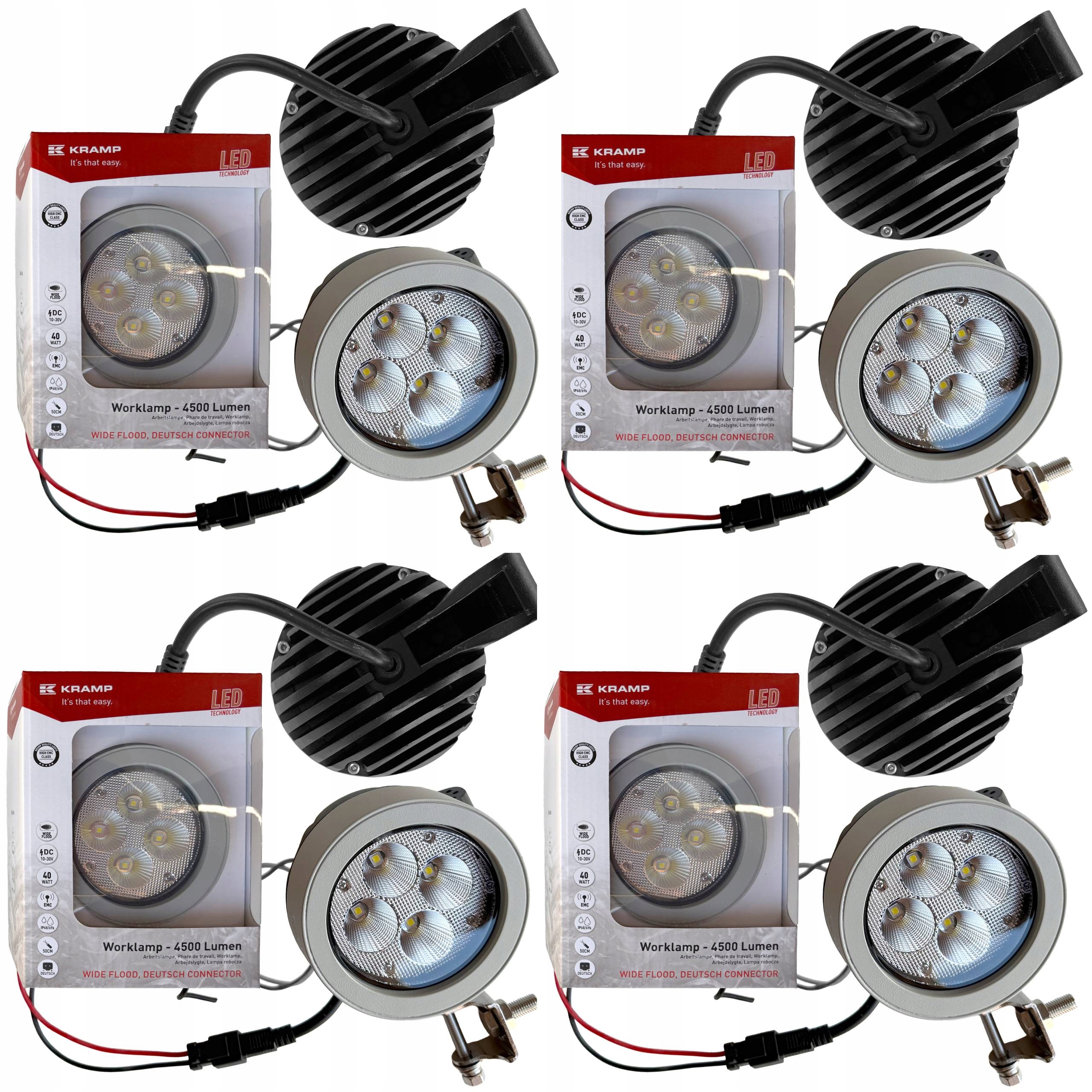 4× světlomet robocza LED 40W 4500lm szerokokatna LA10416G, Skladem v EU — foto 1