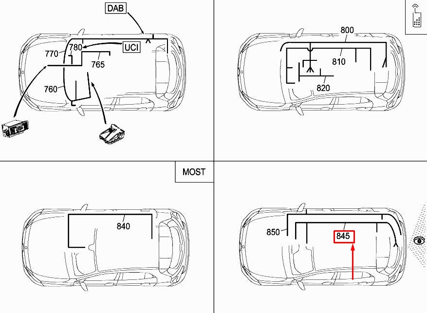 svazek vedení kamery cofania MERCEDES-BENZ GLA X156 A1565406403, Skladem v EU — foto 1