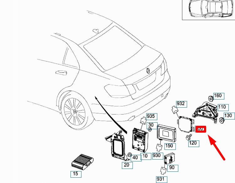 MERCEDES-BENZ E W212 Jednostka sterujaca kamera cofania A2128201085, Skladem v EU — foto 1