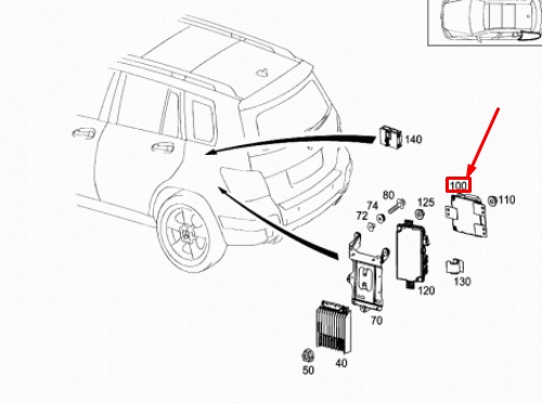 MERCEDES-BENZ GLE W166 Jednostka sterujaca kamera cofania A0009019700, Skladem v EU — foto 1