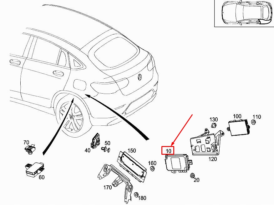 MERCEDES-BENZ GLC X253 Jednostka sterujaca kamera 360 stopni A2059002629, Skladem v EU — foto 1