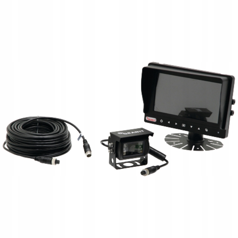 System wideo sada kamer cofania 7 cali LCD kat 130 st IP69K L=20m, Skladem v EU — foto 1