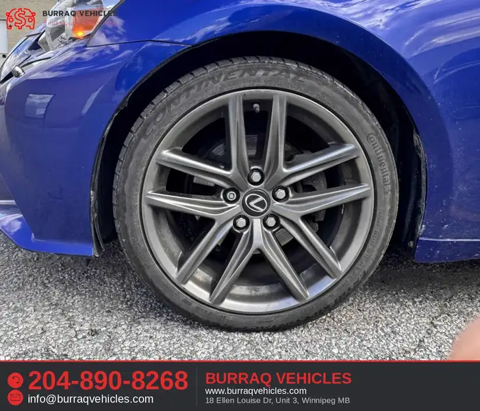 2014 Lexus IS 4dr Sdn AWD, modrá, 153 427 km, dovoz Kanada — foto 7 z 10