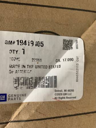 OEM komponent — Chevrolet, dovoz USA — foto 2 z 2