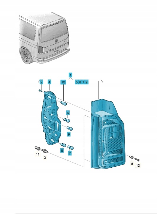 Světlomet 7E0945096AD — Volkswagen Multivan, Skladem v EU — foto 1