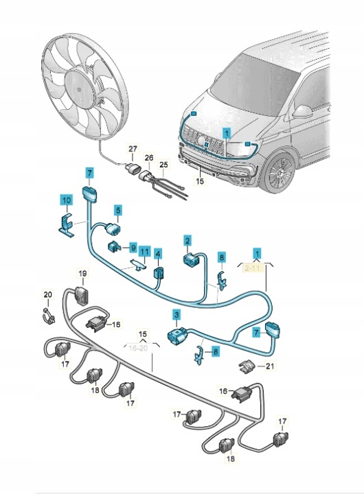 Světlomet 7LA971114B — Volkswagen Multivan, Skladem v EU — foto 1