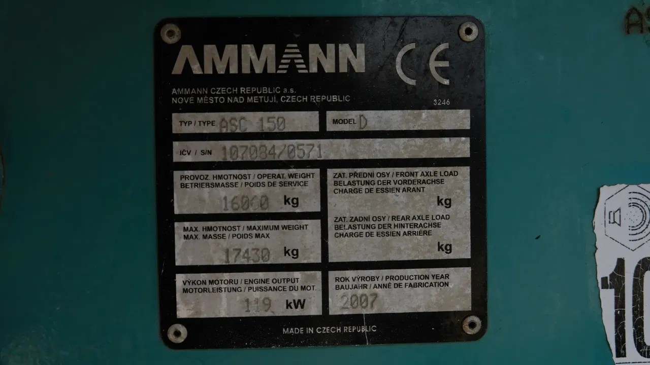 2007 Ammann, dovoz Skladem v EU — foto 9 z 23